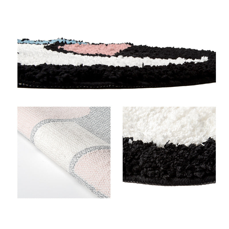 Tearful Character Art Rug — Minimalist Cartoon