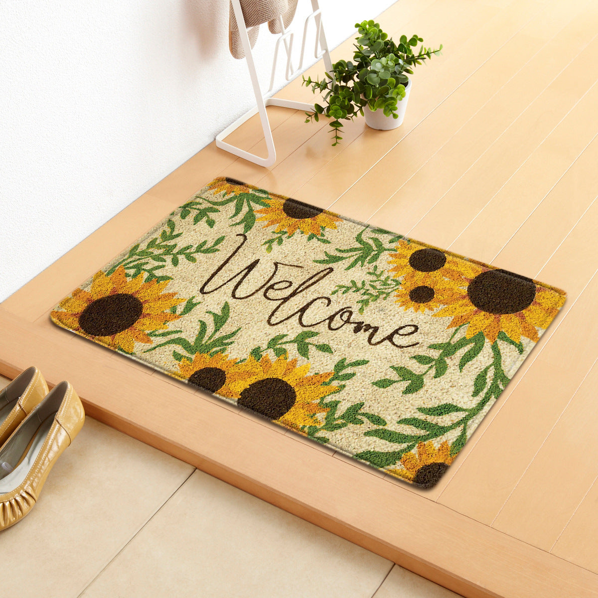 Cute Paw Print Doormat — Machine-Washable Entry Rug