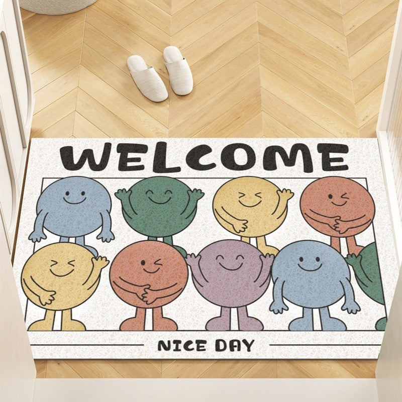 Cute Cartoon Pets Welcome Rug — Colorful Anti-Slip Floor Mat