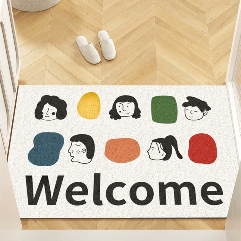 Cute Cartoon Pets Welcome Rug — Colorful Anti-Slip Floor Mat