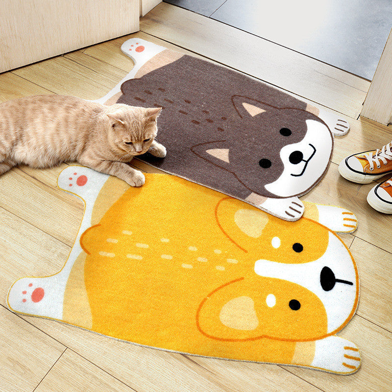 Cute Corgi Shiba Inu Doormat — Soft Anti-Slip Rug