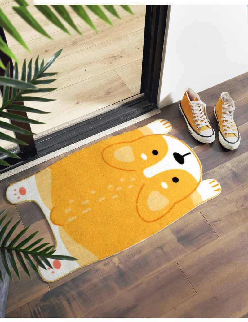 Cute Corgi Shiba Inu Doormat — Soft Anti-Slip Rug