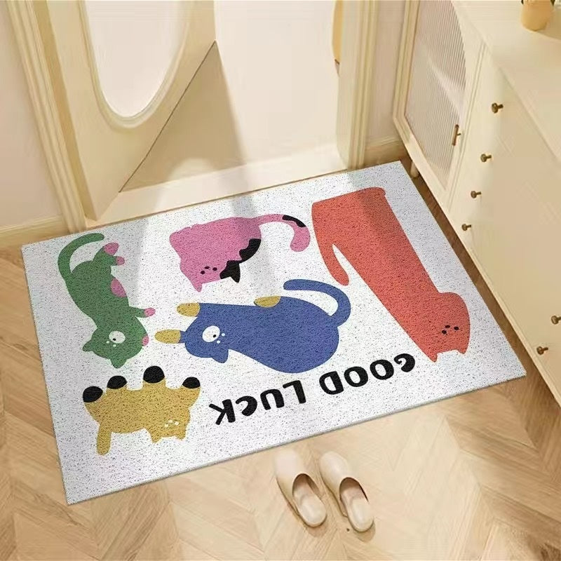 Cute Cartoon Pets Welcome Rug — Colorful Anti-Slip Floor Mat