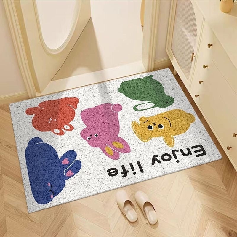 Cute Cartoon Pets Welcome Rug — Colorful Anti-Slip Floor Mat