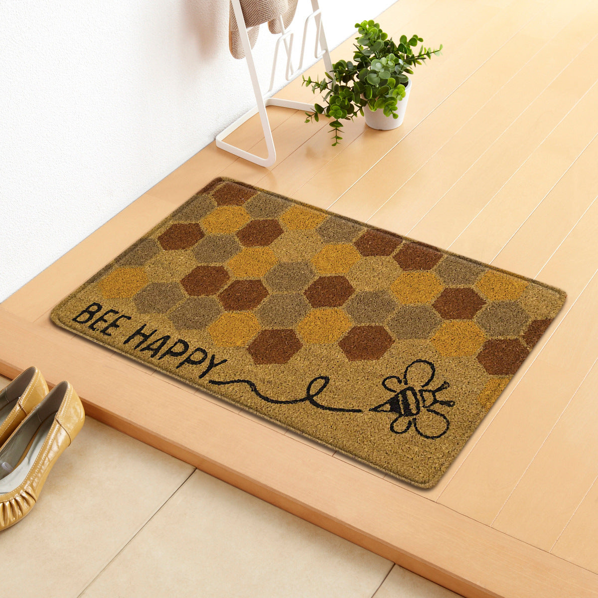 Cute Paw Print Doormat — Machine-Washable Entry Rug