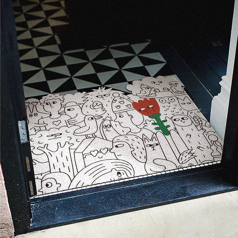 Cute Cartoon Duck Doormat — Soft Crystal Velvet Non-Slip Mat